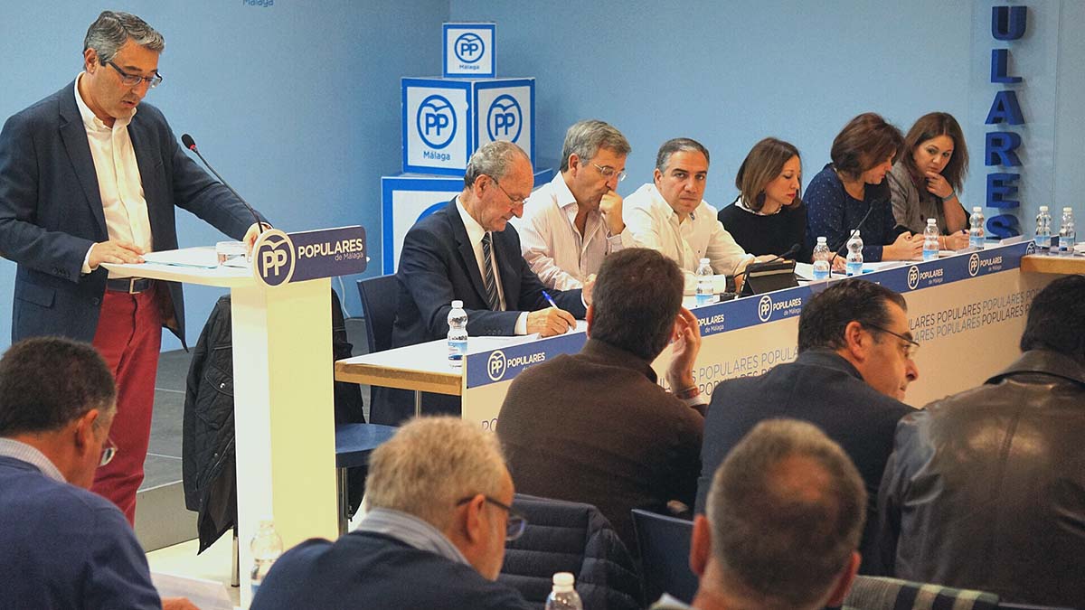 Imagen del Consejo de Alcaldes que ha celebrado hoy el Partido Popular de Málaga.