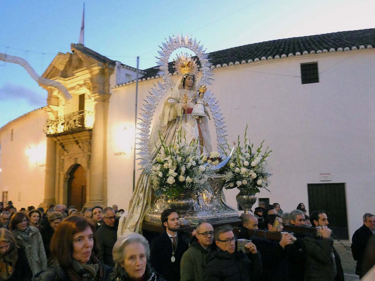 La Virgen de la Paz, Patrona de Ronda, se traslada hasta La Merced donde se celebrará la novena en su honor