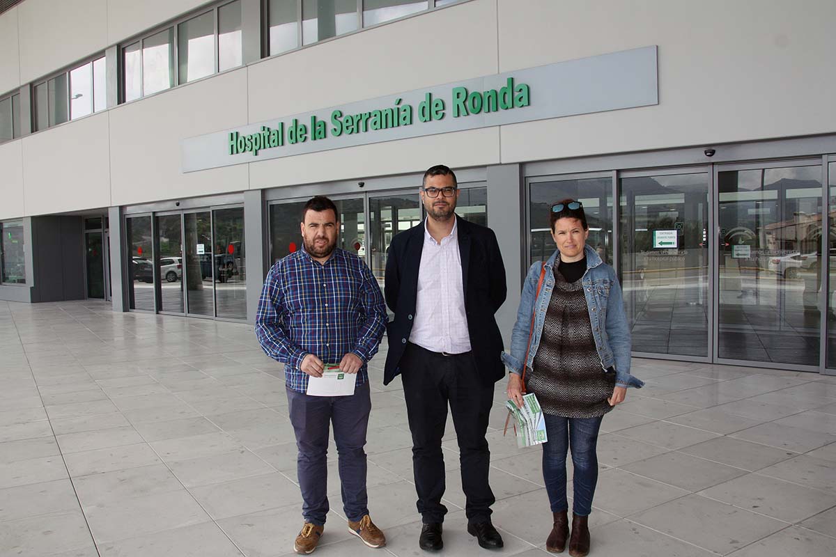 Responsables andaluces, provinciales y locales de Podemos en el Hospital.