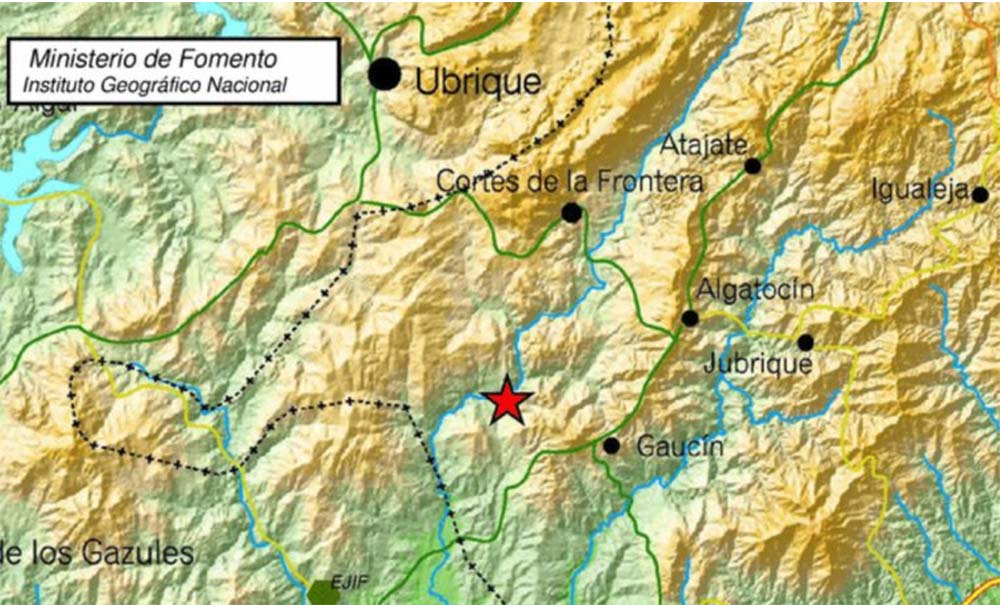 El epicentro del seísmo se ha localizado cerca de Gaucín sobre las 13.00 horas.