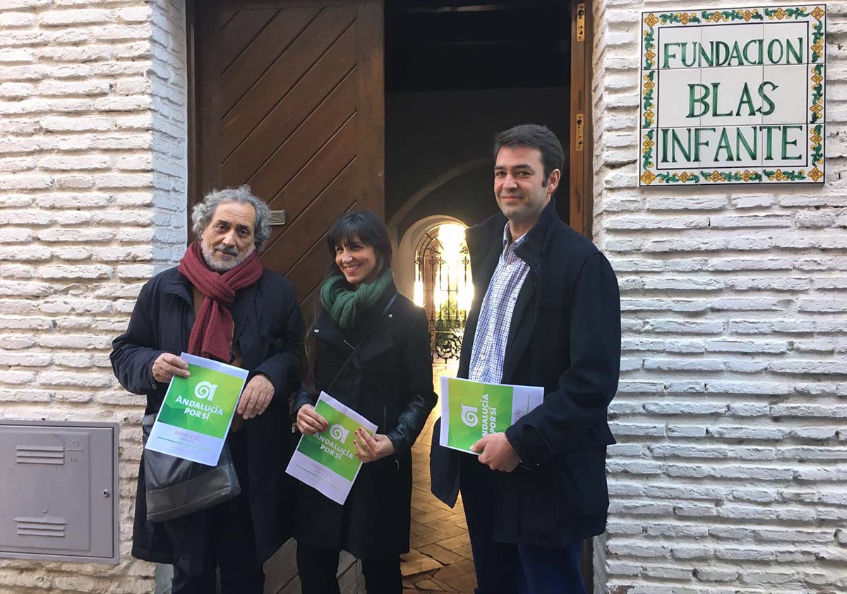 Responsables de la nueva formación política Andalucía por Sí.