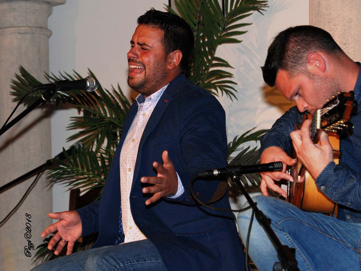 Un momento de la actuación del cantaor Diego de la Flor en la quinta semifinal del concurso. Foto Pezzi.