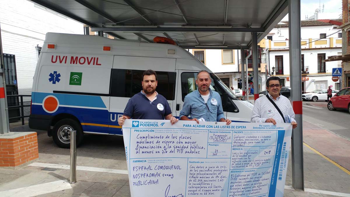 Podemos reclama a la Junta más presupuesto para mejorar la sanidad pública y acabar con las listas de espera