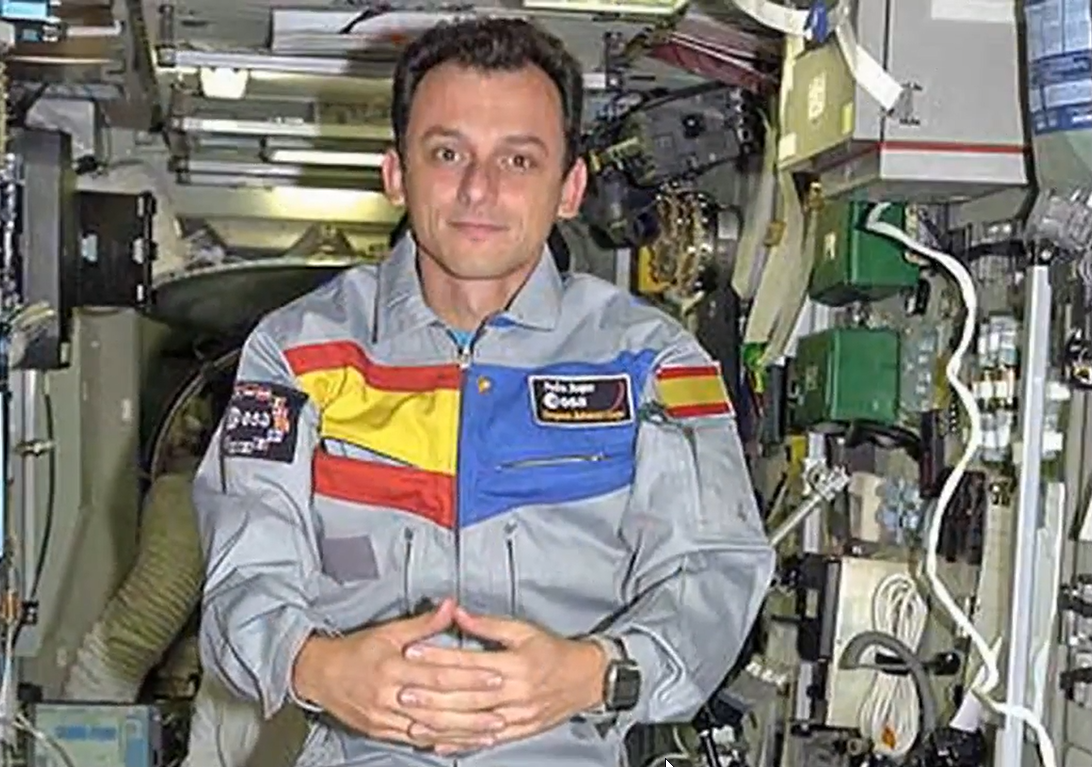 Pedro Duque en la Estación Espacial Internacional.