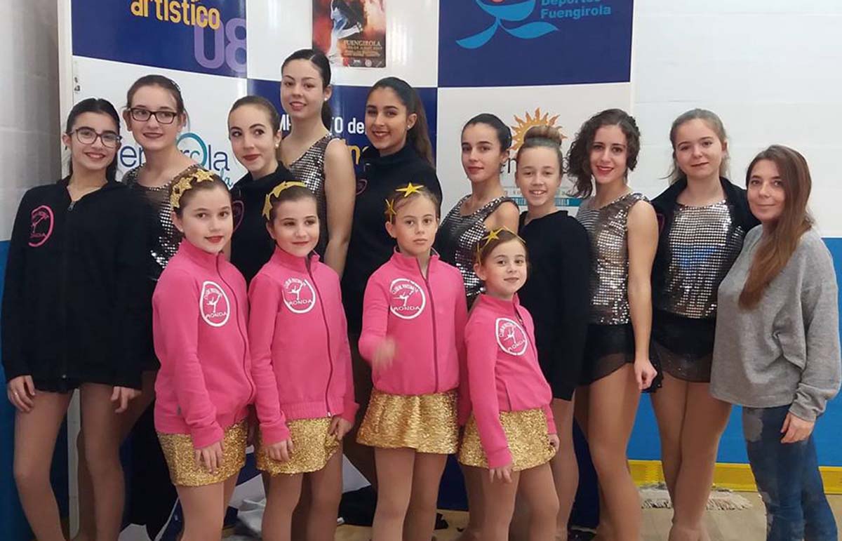 Deportistas del Club de Patinaje Artístico de Ronda.