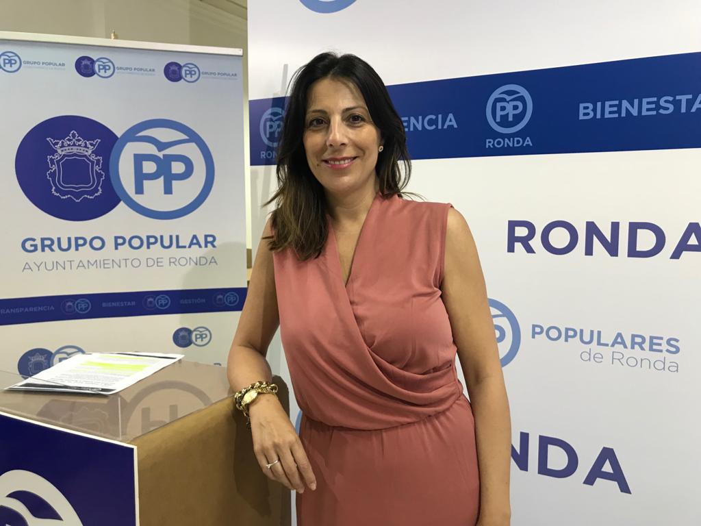 La portavoz y candidata a las municipales del PP, Maripaz Fernández, hoy en la sede de esta formación.