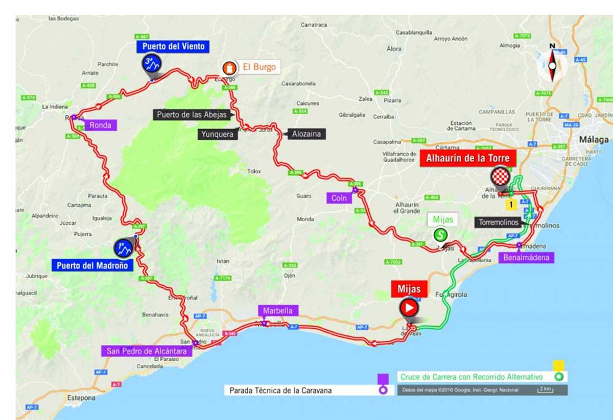 Recorrido de la Vuelta en su tercera etapa del próximo lunes día 27 de agosto.