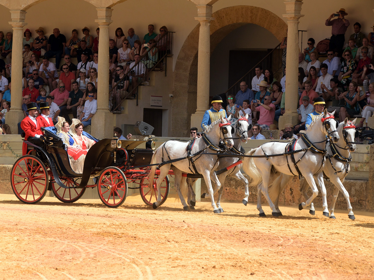 El Concurso Exhibición de Enganches atrae cada año carruajes de toda Andalucía.