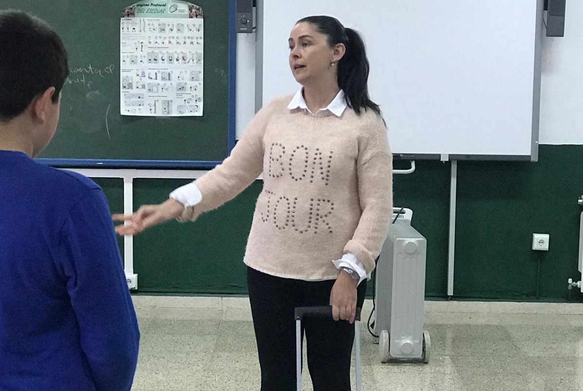 Un momento del taller impartido a estos alumnos del Valle del Genal.