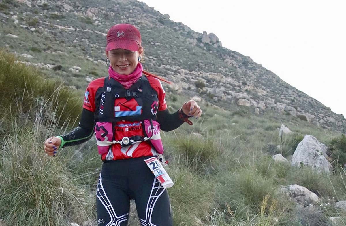 La corredora Blanca Silva en un momento de la prueba en la que logró la plata.