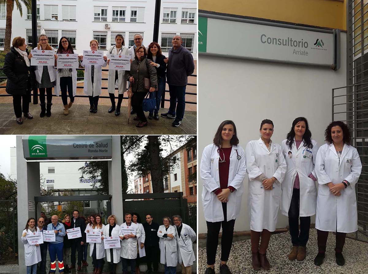 Protesta de los médicos en los centros de salud de Ronda y en el consultorio de Arriate.