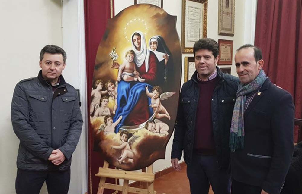 La Hermandad de Los Cristinos de Arriate presenta su nueva ‘Gloria’ para el paso de palio de la Virgen de los Dolores