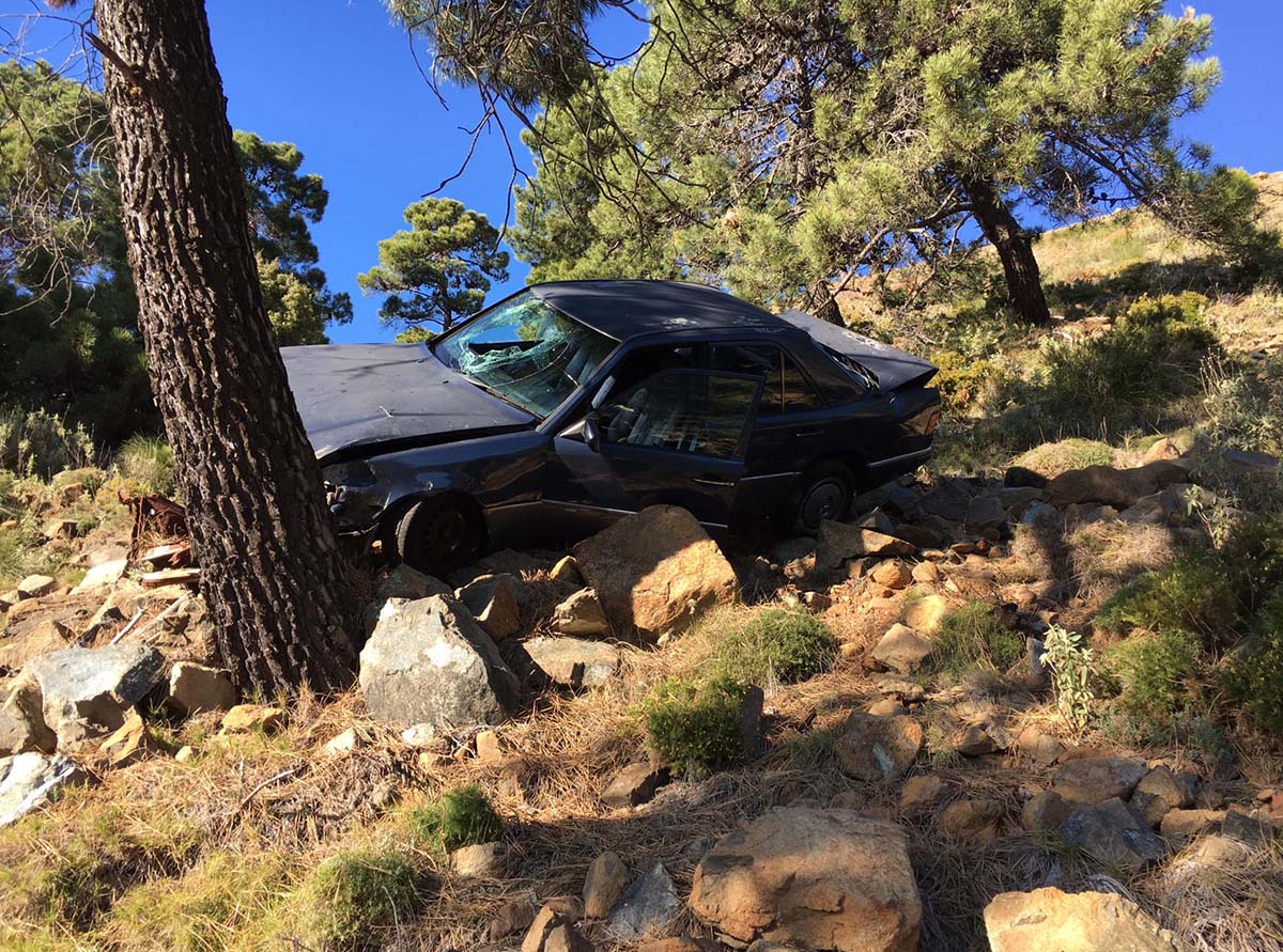 Barranco en el que ha sido localizado el cuerpo sin vida y el coche.