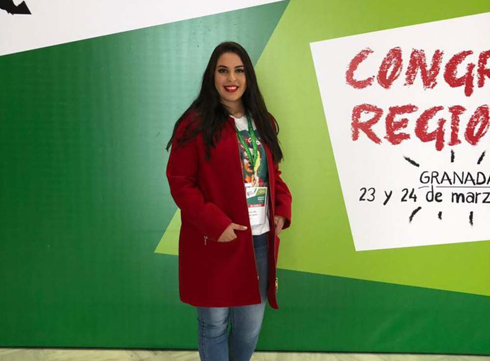 Carolina Orozco durante el Congreso de Juventudes Socialistas celebrado en Granada.
