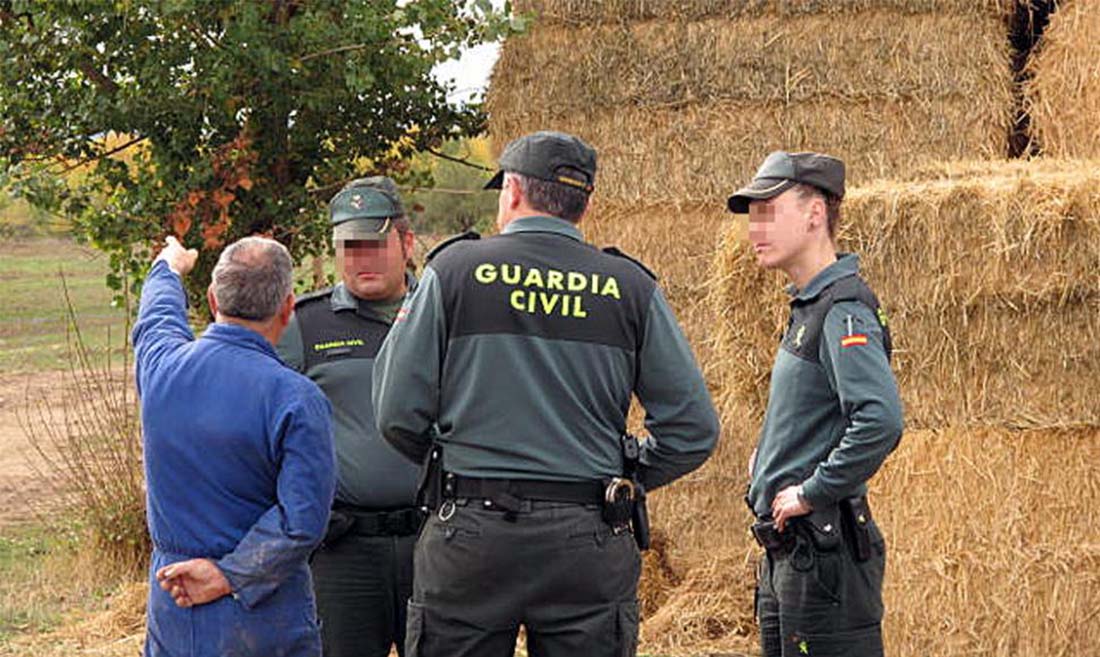 Agentes de la Guardia Civil en una actuación en una finca rural. Foto Archivo.