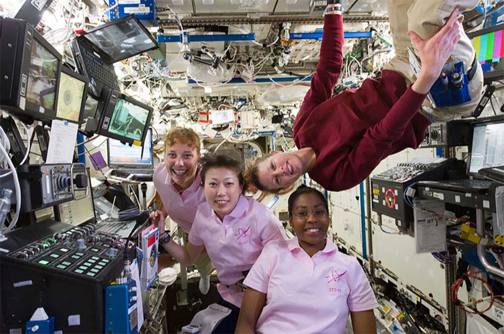 En 2010 cuatro mujeres coincidieron en la Estación Espacial Internacional. (NASA)