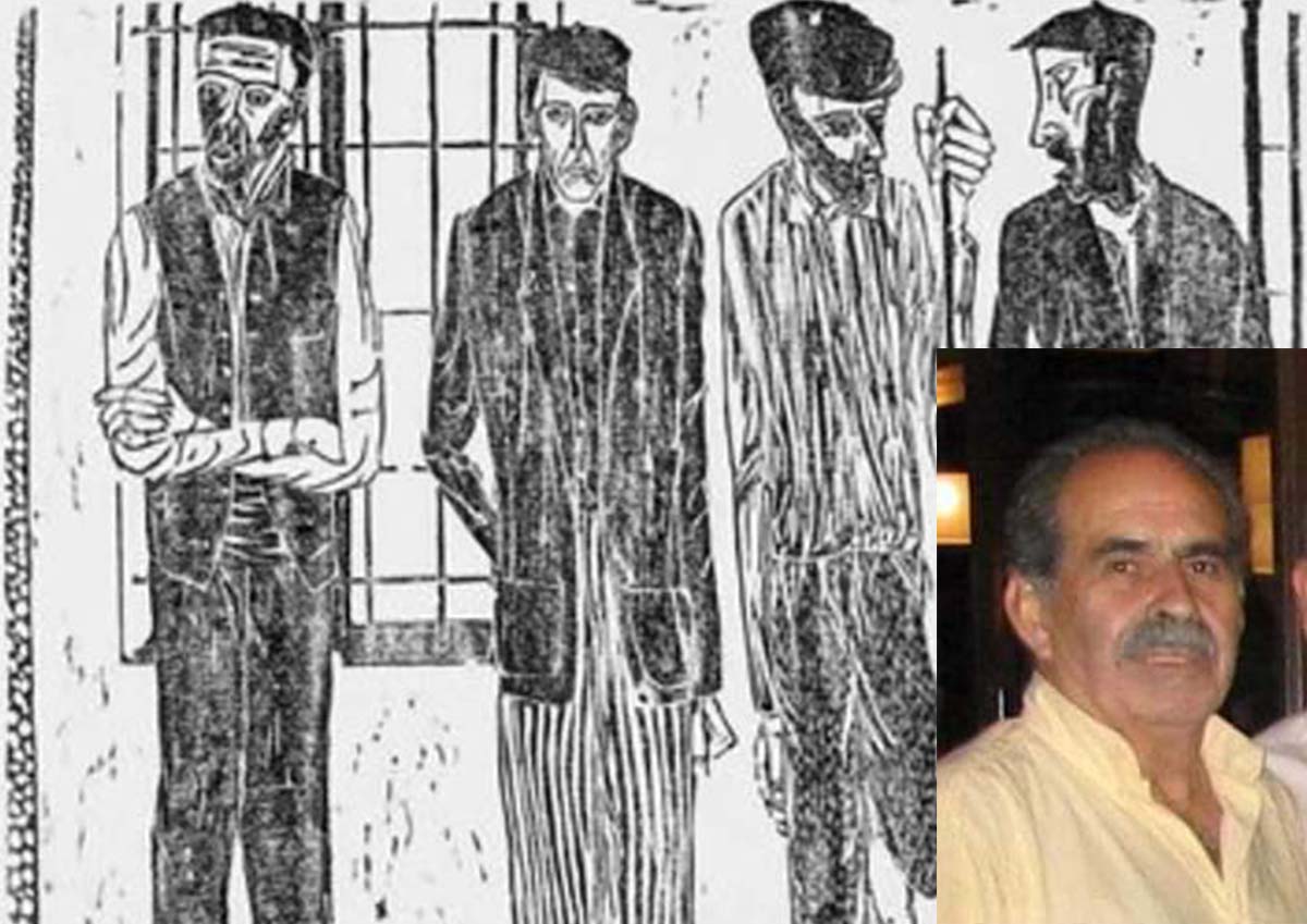 Una imagen de Cristóbal Aguilar junto a uno sus conocidos trabajos.
