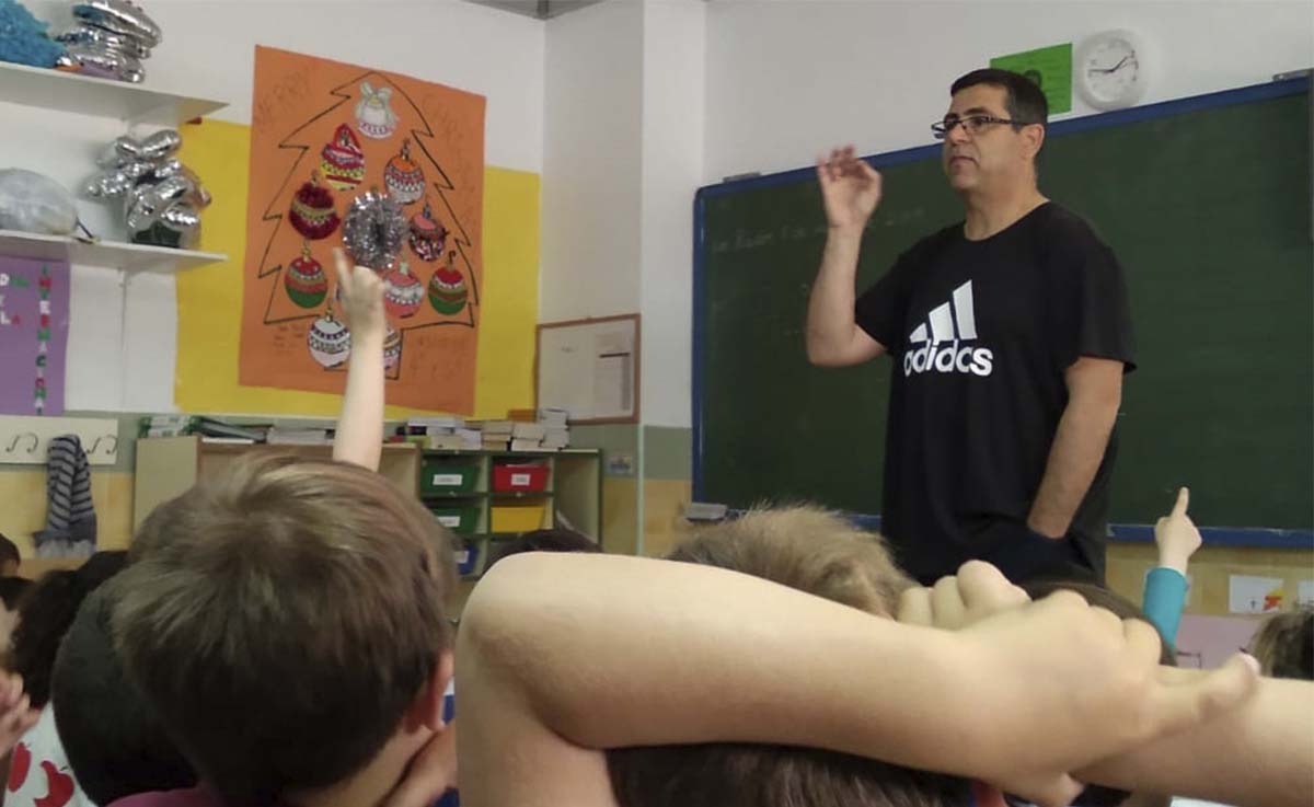 Un momento de las actividades que se han mantenido en el colegio de Los Prados.