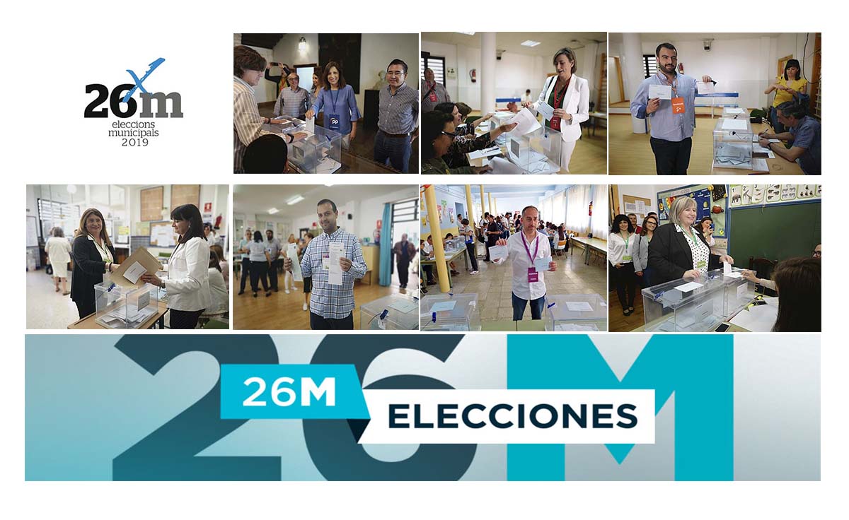 Los candidatos a la Alcaldía han votado esta mañana en sus colegios electorales.