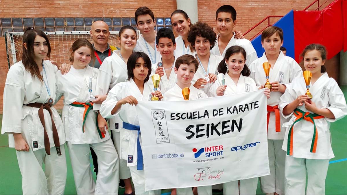 El equipo rondeño en el campeonato de promesas de Málaga.
