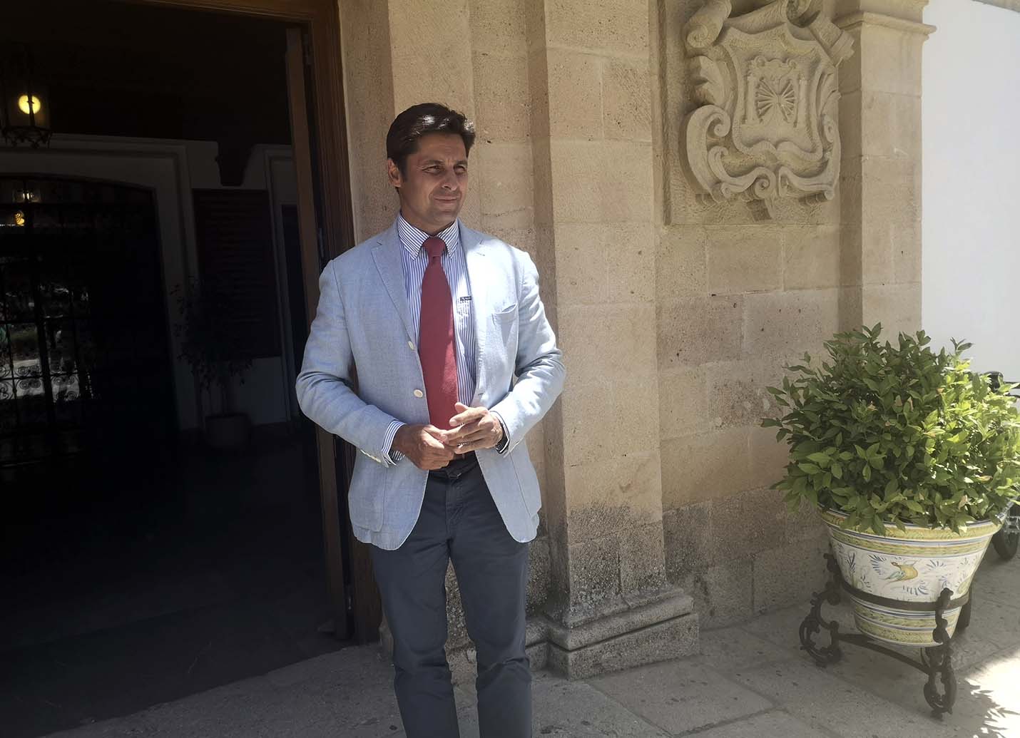 Francisco Rivera en una de las visitas realizadas al Ayuntamiento de Ronda.