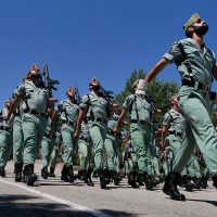 Parada militar celebrada en el acuartelamiento de la Legión de Ronda. Imagen de archivo.