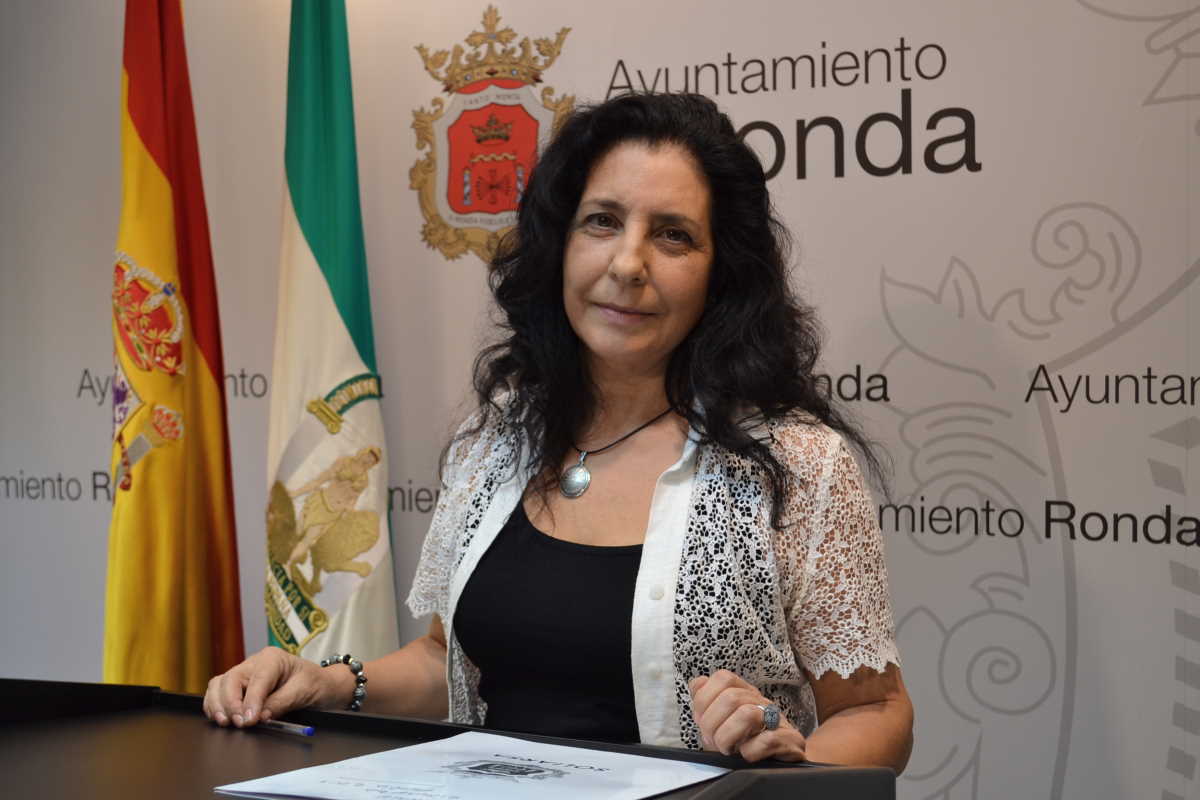 Josefa Valle, durante su rueda de prensa en el Ayuntamiento.