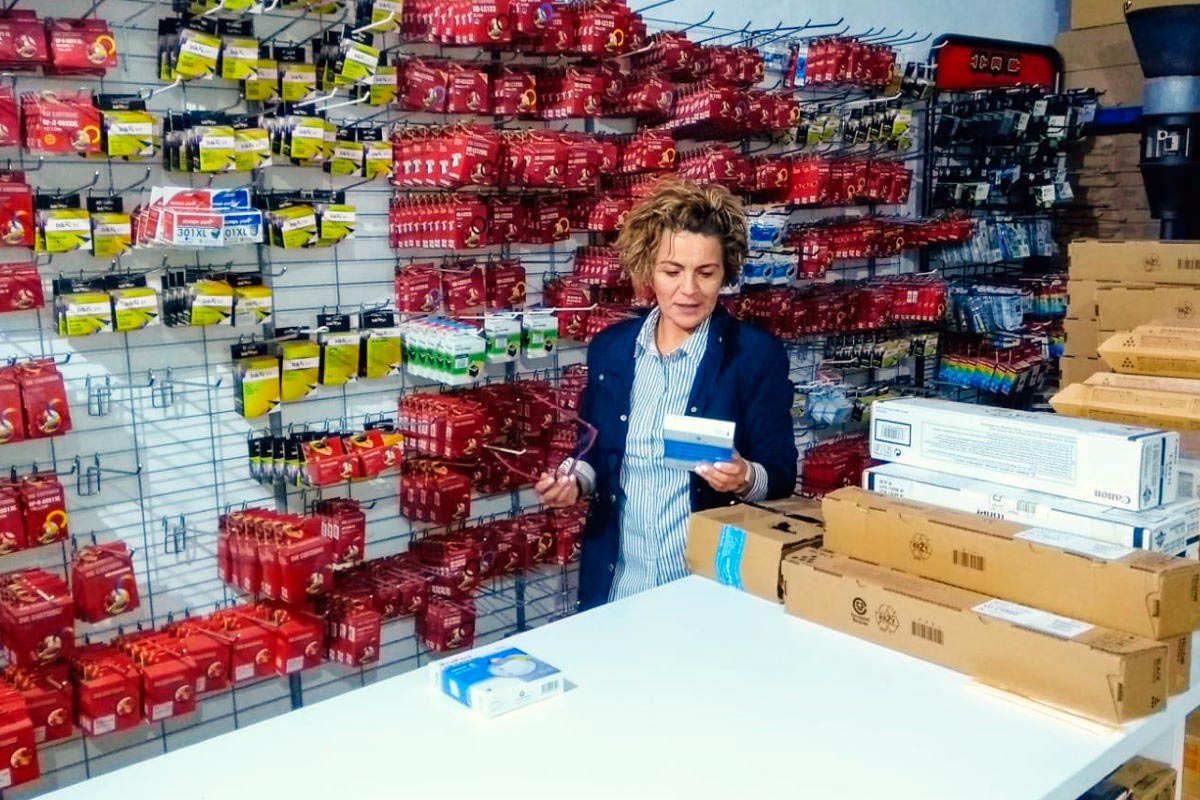 Mari Carmen García, en las instalaciones de la empresa.