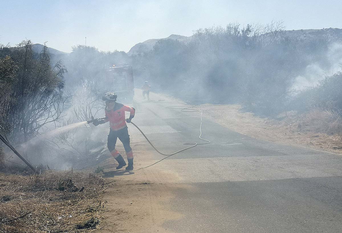 La actuación rápida de los bomberos ha sido vital para controlar las llamas y que no se propaguen.
