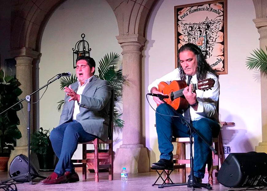 Manuel Cuevas, durante su actuación.
