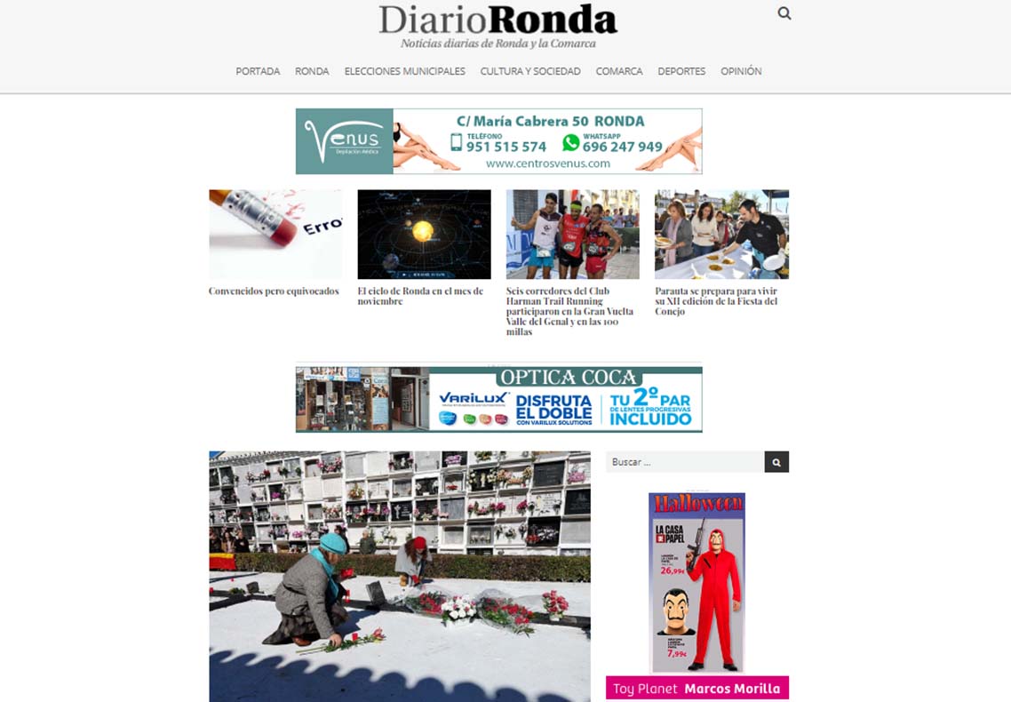 Google sitúa a Diario Ronda como el principal buscador de noticias de la Ciudad del Tajo y de la comarca a nivel internacional
