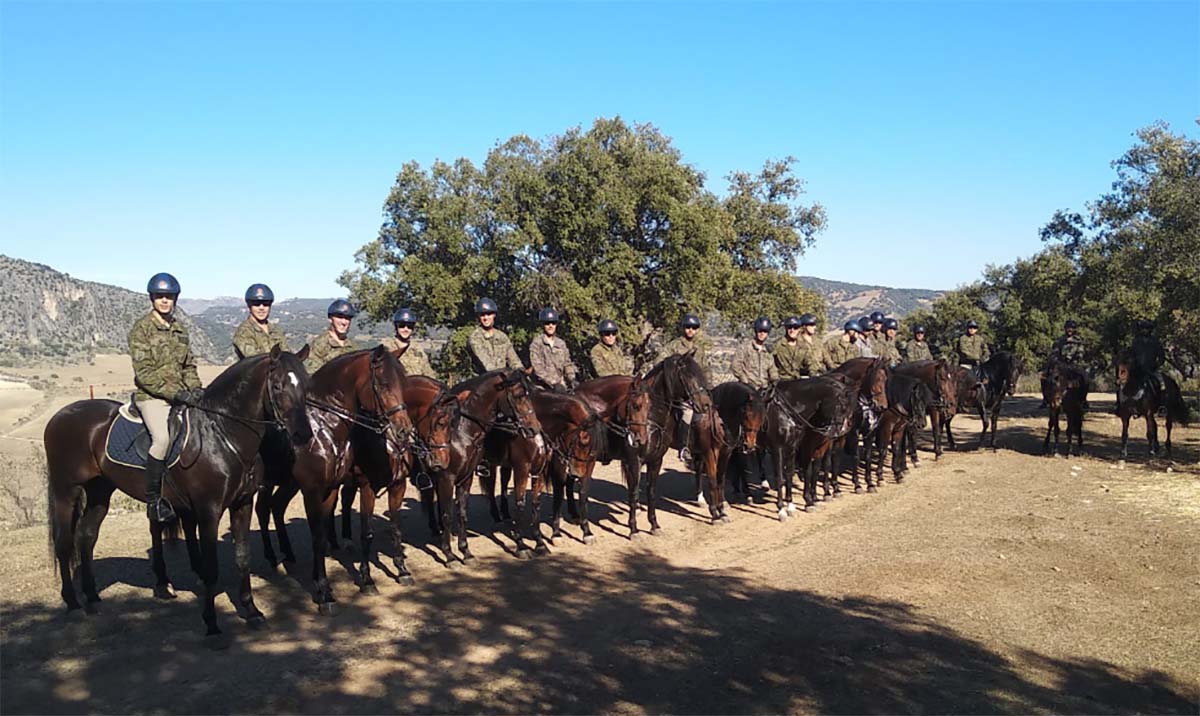 Esta unidad de la Guardia Real ha estado realizando diferentes ejercicios militares esta semana en Ronda.