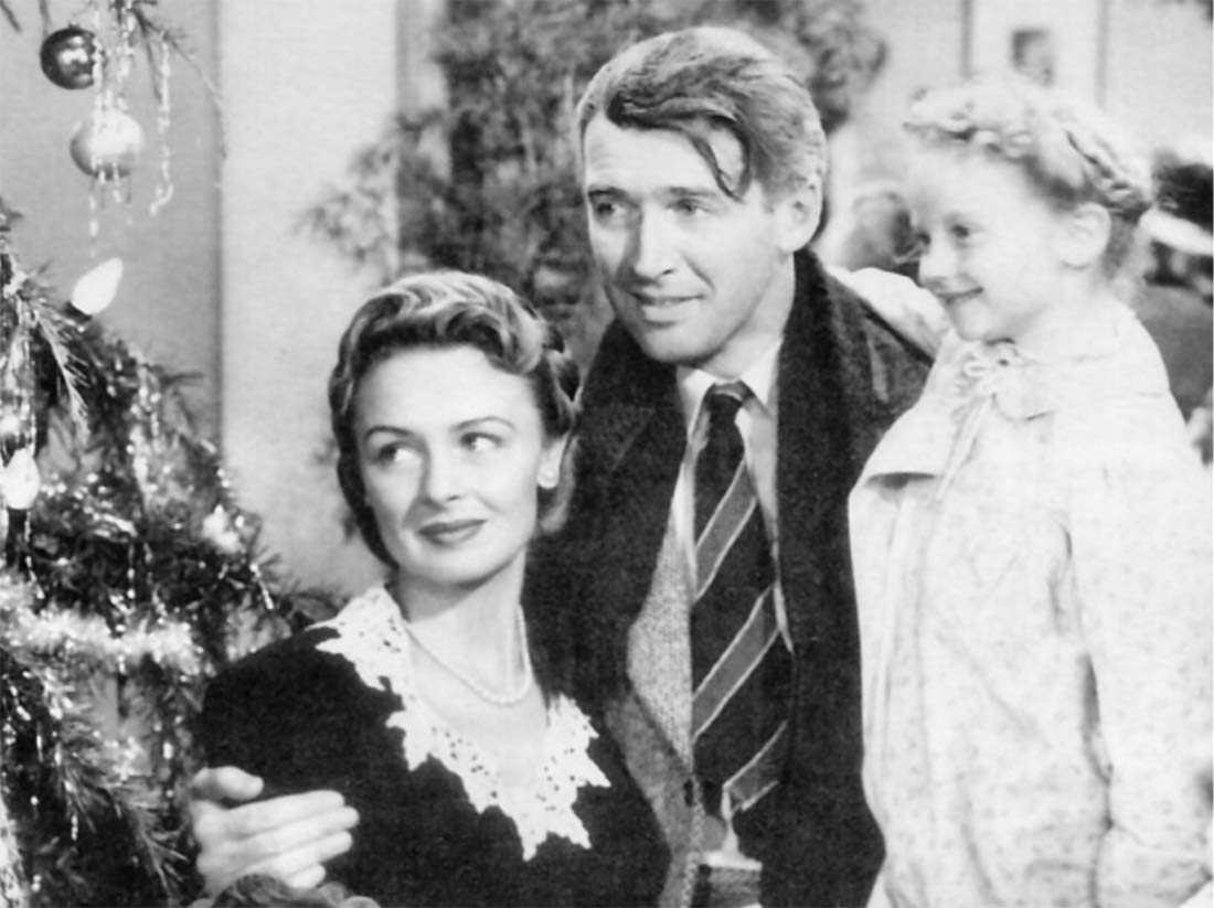 Fotograma de la película ¡Qué Bello es Vivir! protagonizada por James Stewart y Donna Reed.