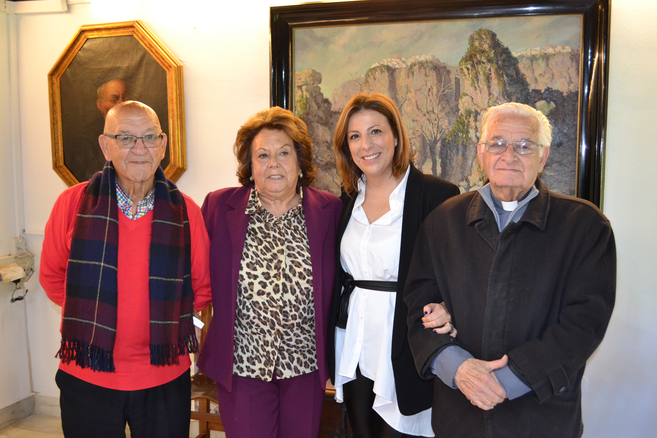 Jesús Flores, Josefa Borrego, María de la Paz Fernández y Alonso Ros.