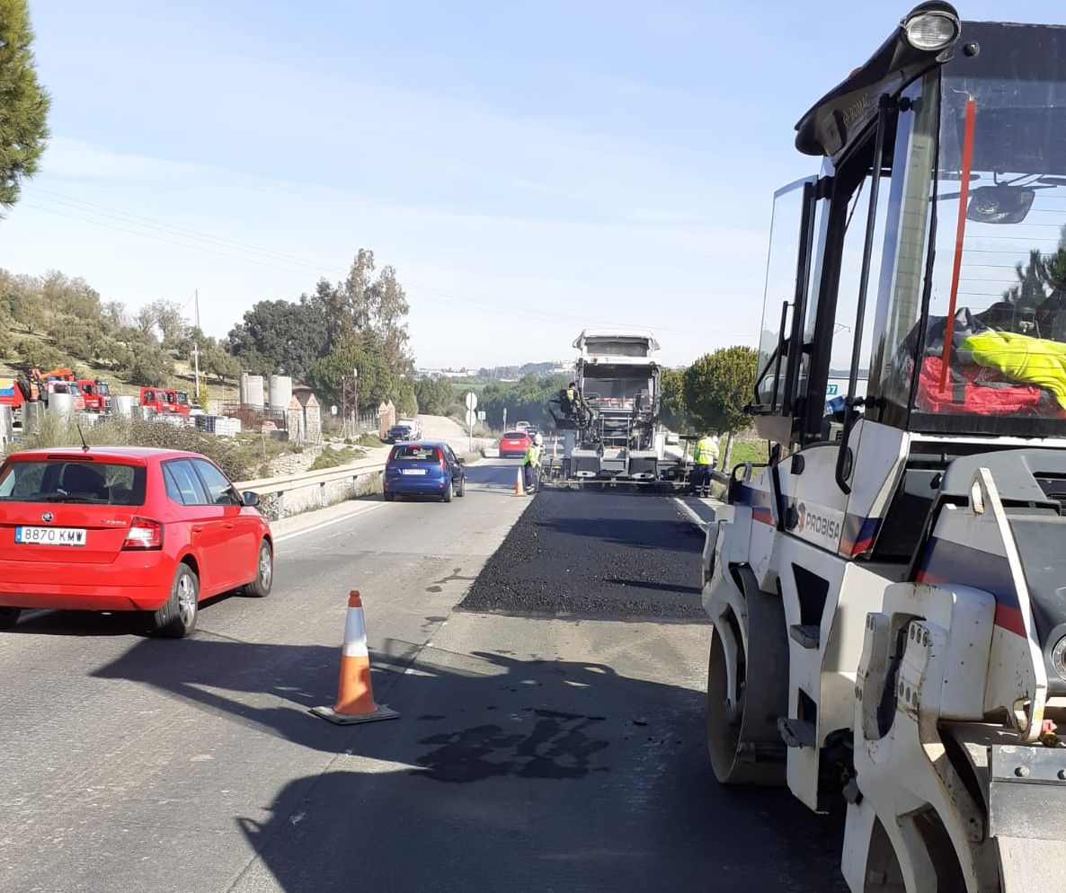 Las obras se han centrado este miércoles en la citcunvalación de Ronda.