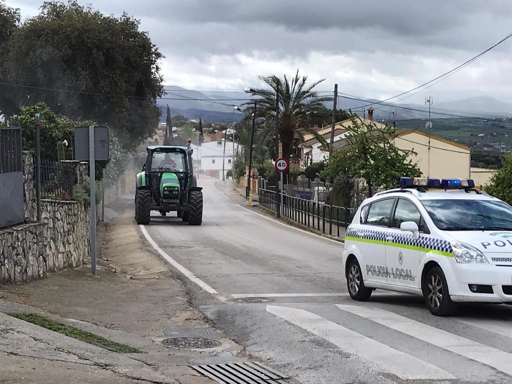 Esta tarde han finalizado los trabajos de desinfección en las pedanías.