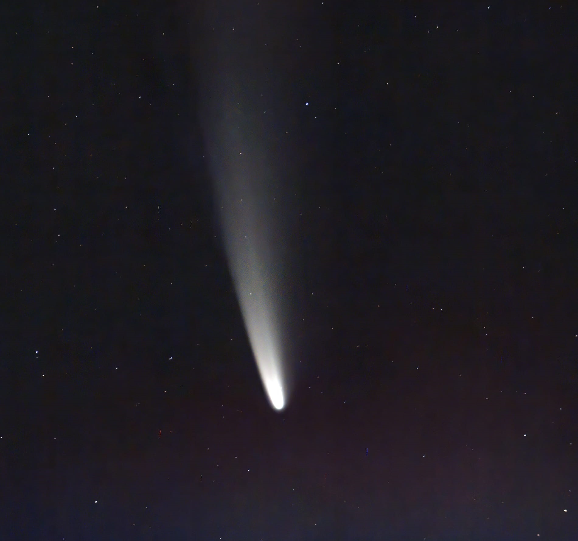 Imagen del cometa tomada por el fotógrafo rondeño Rafael Barragán.