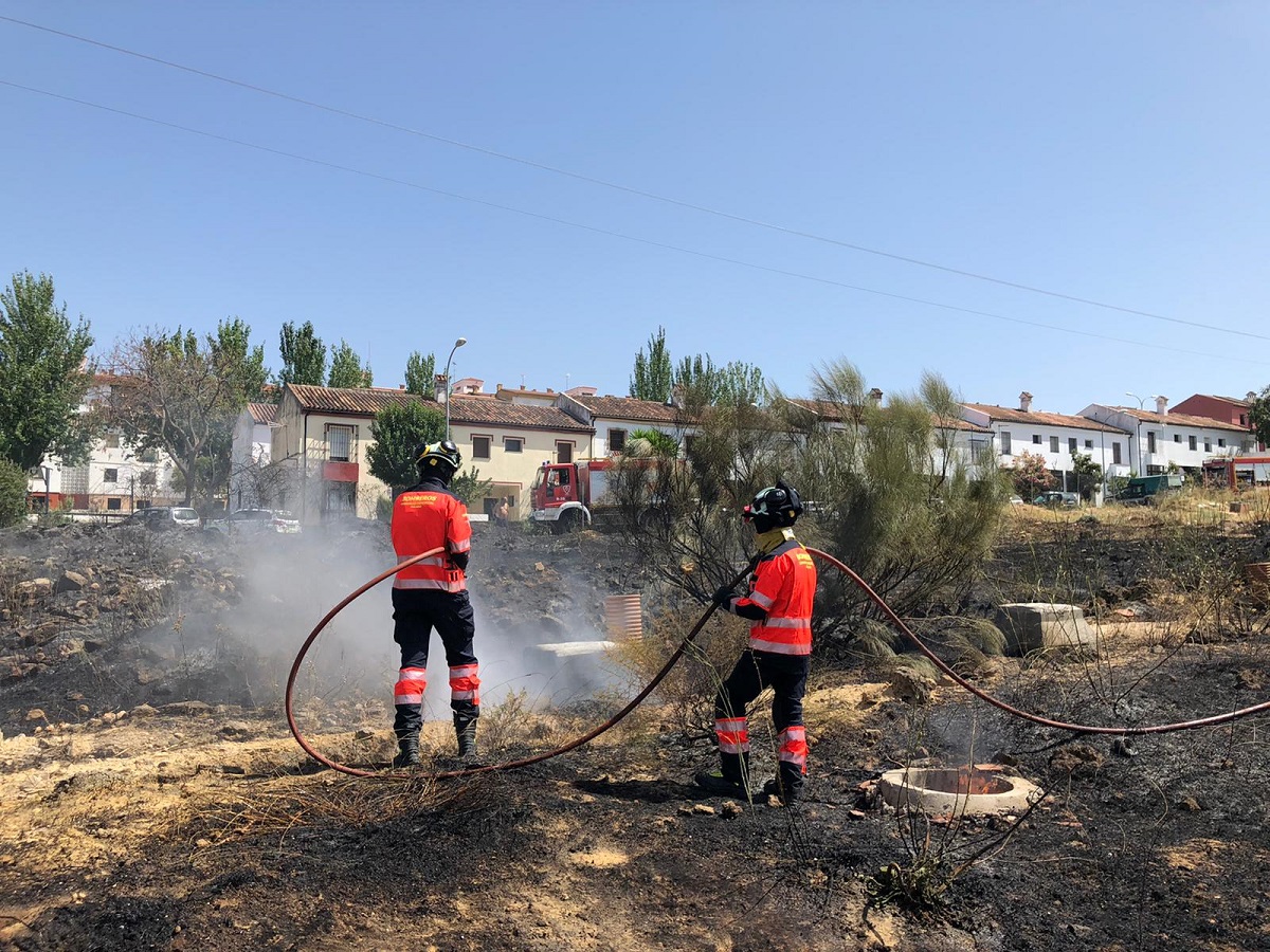 El incendio se ha declarado cerca de las viviendas de La Dehesa.