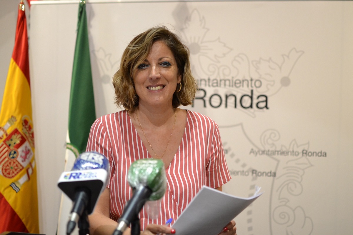 La concejal delegada de Patrimonio, Maricarmen Martínez, en la rueda de prensa.