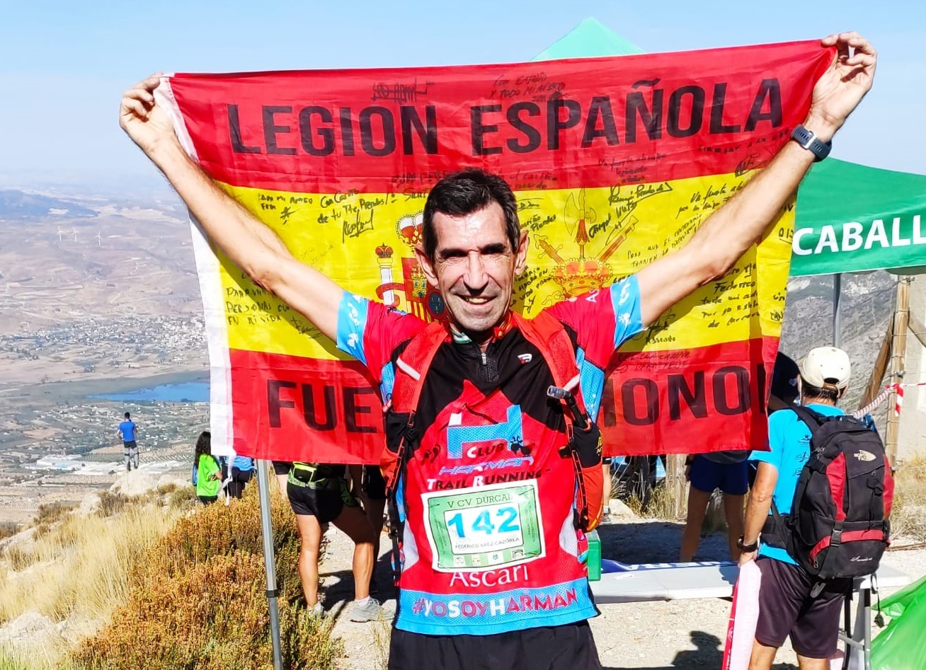 Imagen del deportista rondeño tomada tras entrar segundo de su categoría en meta.