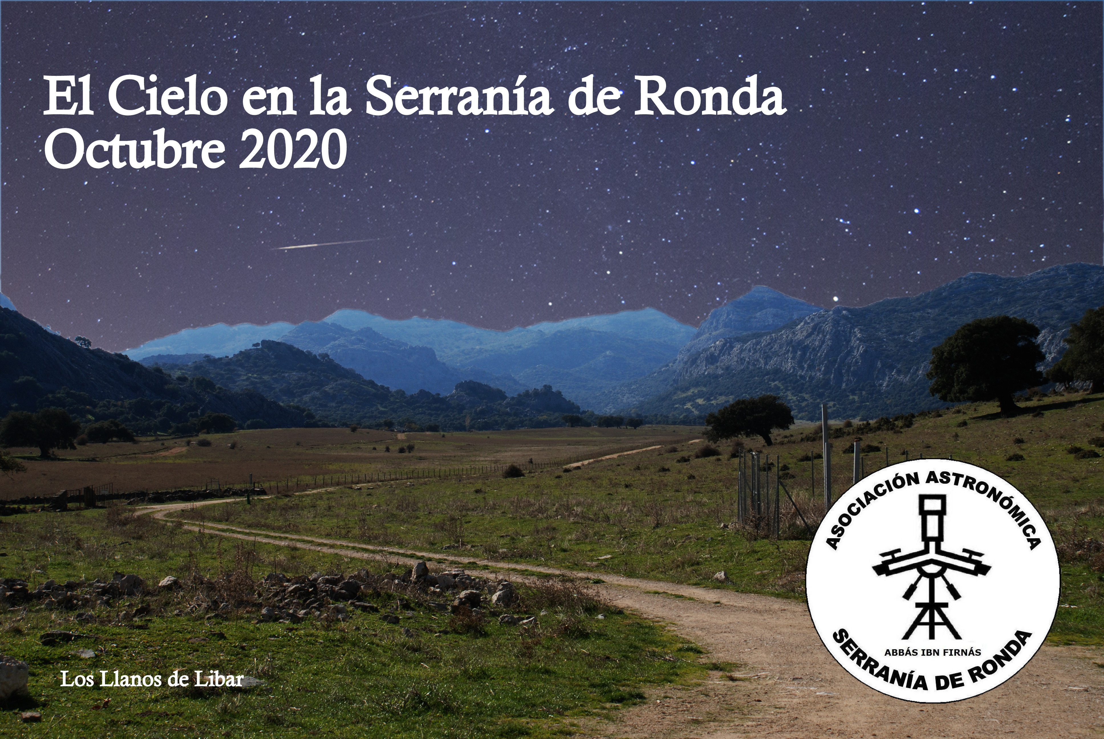 En la imagen se puede observar el cielo de la Serranía desde los Llanos de Líbar.