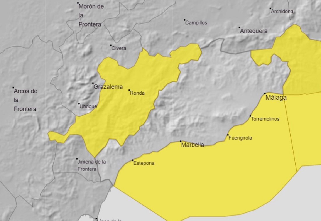 Este es el mapa de previsión de vientos ofrecido por Aemet.