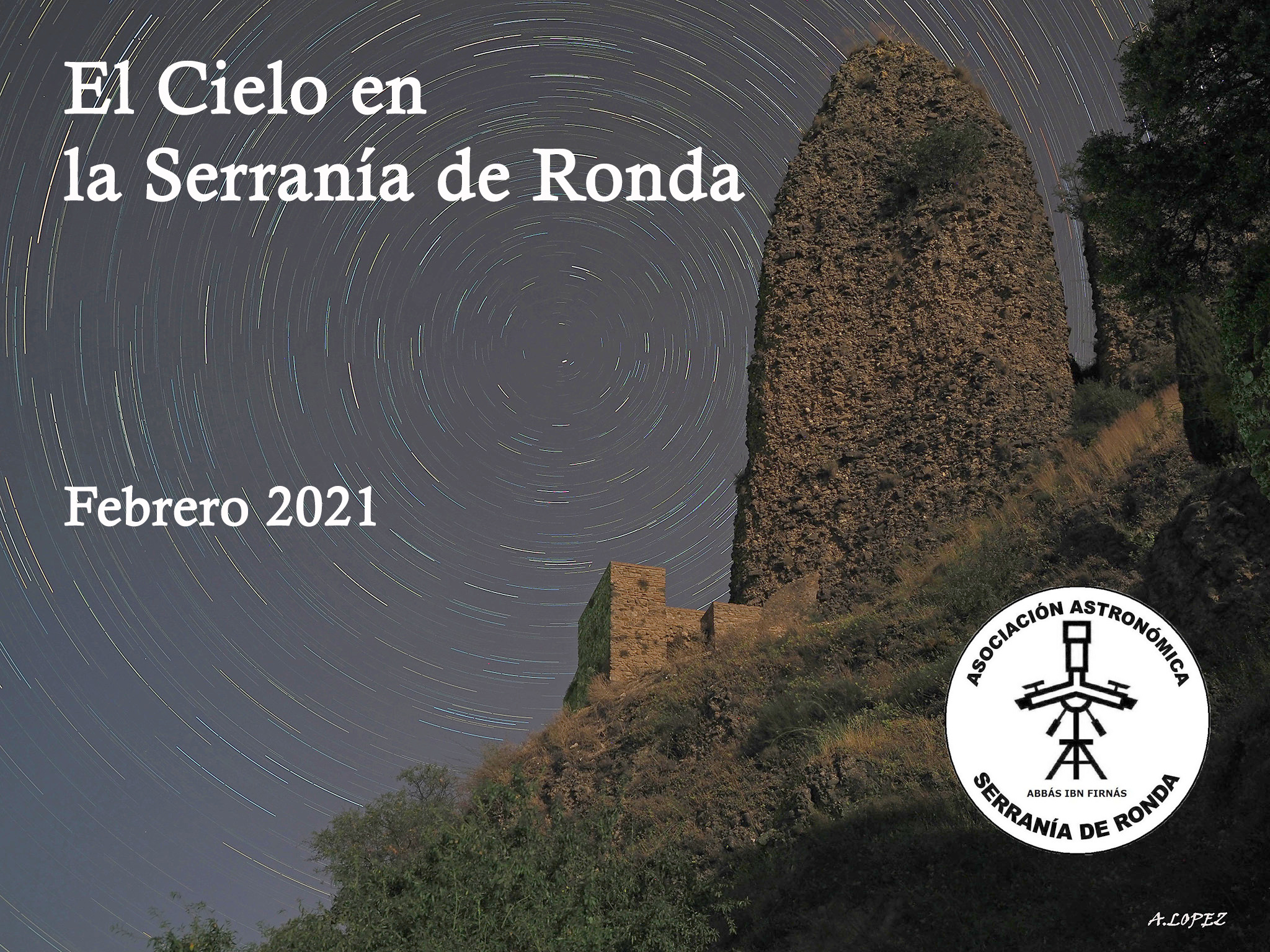 El cielo de Ronda previsto para el mes de febrero. Foto: Antonio López González.