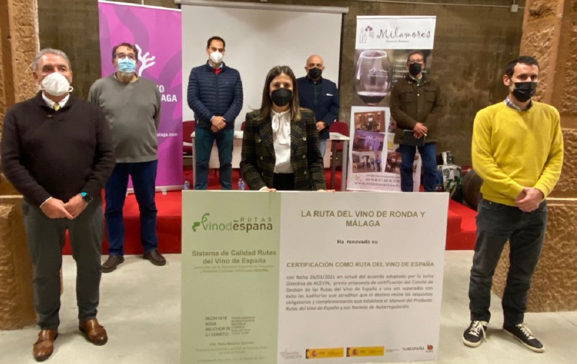 La Ruta del Vino de Ronda y Málaga renueva su certificación para otros dos años