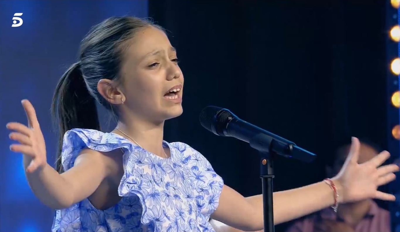 Lucía Barranco en un momento de su actuación en 'Got Talent'.