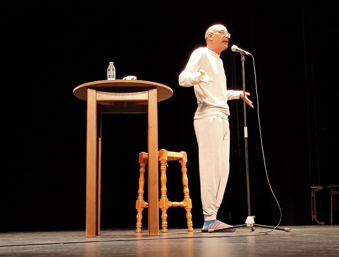 El actor malagueño es en su última actuación ofrecida recientemente en el Teatro Espinel de Ronda,
