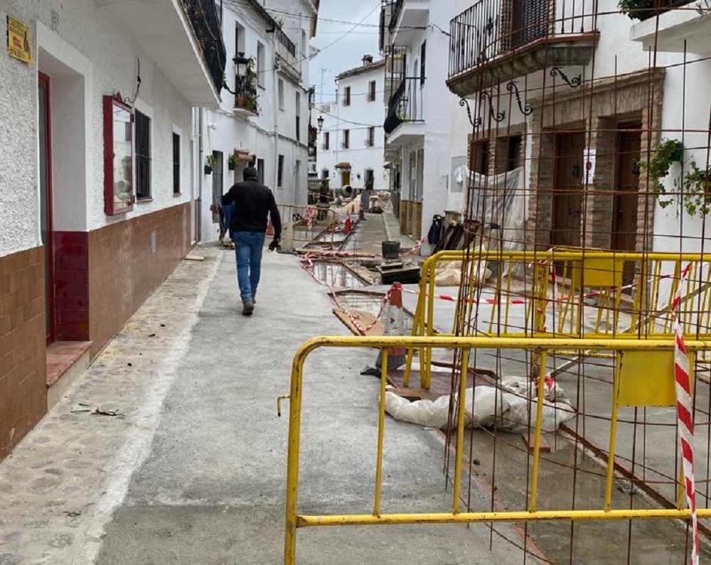 Imagen de una de las obras que se están realizando en estos municipios serranos.