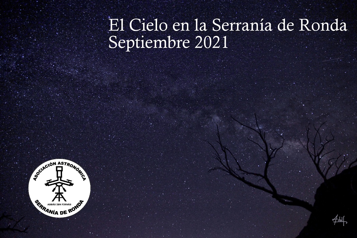 Imagen del firmamento para este mes de septiembre en Ronda. Foto Adolfo Alba Flores.