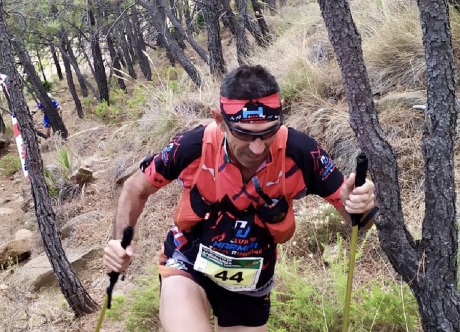 Fede Sáenz durante uno de los ascensos de esta dura prueba deportiva,