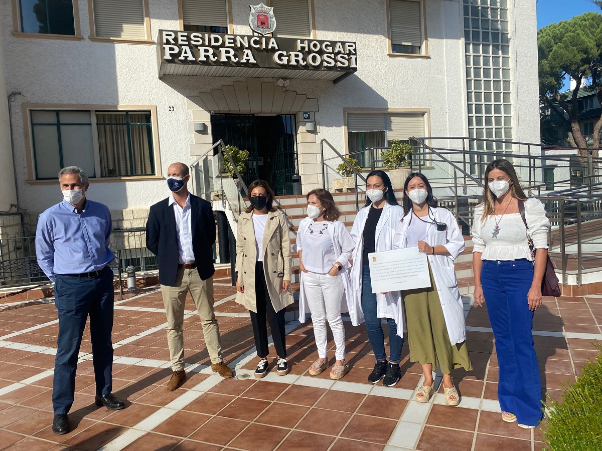 Momento en el que ha reconocido a la residencia Parra Grossi de Ronda.